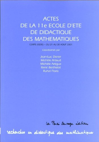 Actes de la 11e École d'été de didactique des mathématiques