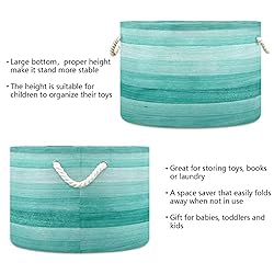 xigua Large Storage Basket Cotton Rope Basket Teal
