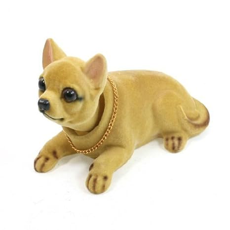 Auto Fahrzeug Chihuahua Wackelkopf Armaturenbrett Hund Deko Spielzeug mit Auto Reinigungstuch