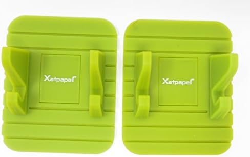 Cell Phone Stand and Holder for Mobile SmartPhones,Tablets, eReaders. Durable Universal Silicone Phone Mat Perfect on Desktops, Home Office, Nightstand, Gym Benches 2/Pack by Xatpaper (Green)
