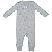 Papallou Baby Girl Zebra Print Jumpsuits, 100% Cotton, Grey, 18 Months
