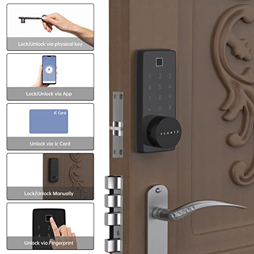 Smart Deadbolt, Fingerprint Electronic Deadbolt Door Lock with Keypad
