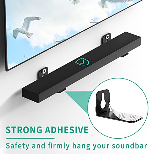 notiela Universal Soundbar Wall Mount Bracket Floating Wall Shelf for