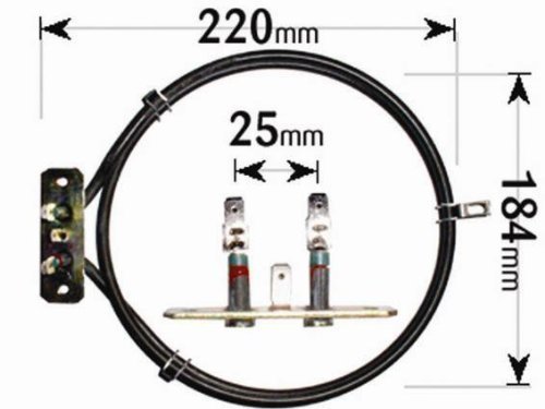 Ricambi e accessori per forni First4Spares-Resistenza per forno ventilato per Nardi elettrici Ricambi e accessori per forni First4Spares-Resistenza per forno ventilato per Nardi elettrici