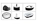 6 Piece Plastic Bath Accessory Bathroom Set, YIFAN Lotion Dispenser,Toothbrush Holder,Tumbler Cup,Soap Dish, Trash Can,Toilet Brush Set - Black