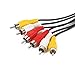 Audio Video Cable,Composite 50 ft Cord RCA to RCA M/Mx3,AV Cable for TV,DVD,VCD etd.