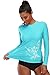 BeautyIn Womens Long Sleeve Rashguard Swimwear UPF 50+ Rash Guard Athletic Tops,Blue,XX-Large