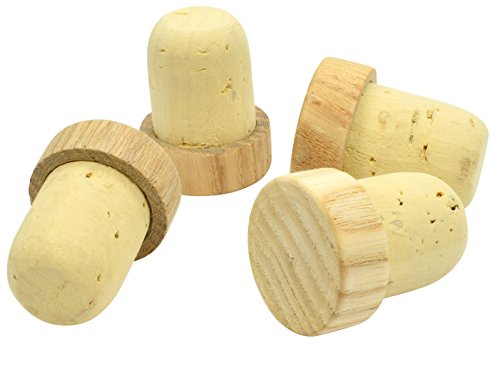 Domain Cycling Cork Bike Handlebar End Plugs, Bicycle Grip Bar End Caps, Set of 4