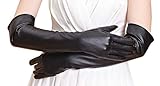 Simplicity Women's Sexy Shiny Liquid Wet Long Black Gloves
