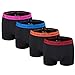 ETERNAL CENTURY Men's Underwear Cotton Stretch Low-Rise Boxer Briefs (4-Pack)