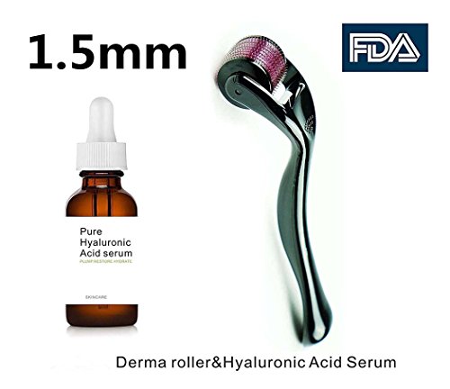 Airblasters Micro 540 Needles Derma Roller Skin Care Tools/1.5mm+Hyaluronic Acid Serum