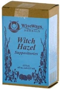 Wiseways Herbal: Witch Hazel Suppositories, 12 ct by Wise Ways Herbals