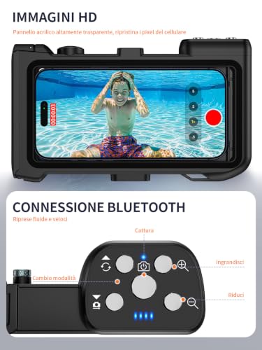 Focusor Waterproof Case 15 m [Universal] Smartphone Compatible with Bluetooth IPX8 Professional Underwater Cover Dry Bag for iPhone Samsung Huawei XiaoMi Oppo Vivo Android 4.7-6.9 Inch Black | Compatibile con Smartphone 4.7-6.9'',IPX8 Cover Subacquea Professionale,Asciutta Bors,iPhone Samsung Google XiaoMi Huawei ecc