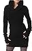 Luca Women Autumn Long Sleeve Pure Color Hoodies (L, Black)