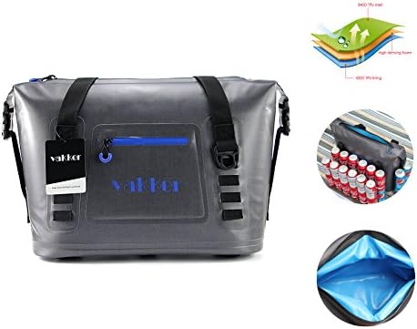 Vakker Soft Cooler Bag, 3 Layers Thermal Insulated Design, Leak-Proof HydroLok Zipper, Large Size, for Outdoor Camping Beach Picnic Off-Road
