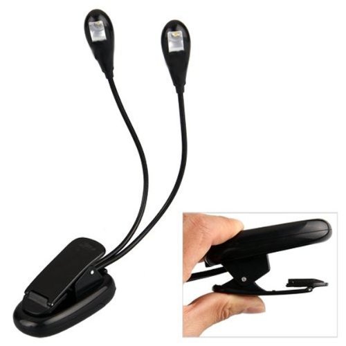 Super 2 Dual Arm White LED Music Stand Light Lamp New