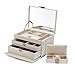 WOLF Chloé Medium Jewelry Box, 8.25x11x6.25, Cream