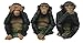 Ebros Whimsical See Hear Speak No Evil Monkeys With Banana Leaves Three Wise Apes Of The Jungle Figurine Set of 3 Animal Rainforest Sculptures Monkey See & Do Statue Fairy Tale Nursery Rhymes Allegory