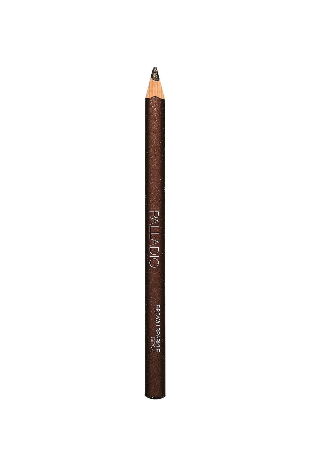 Palladio Glitter Eyeliner Pencil, Longlasting Creamy Cosmetic, Shimmer Eye Liner, Buttery Smooth Tip Professional Makeup Glittery Pencil Sharpenable, Brown Sparkle