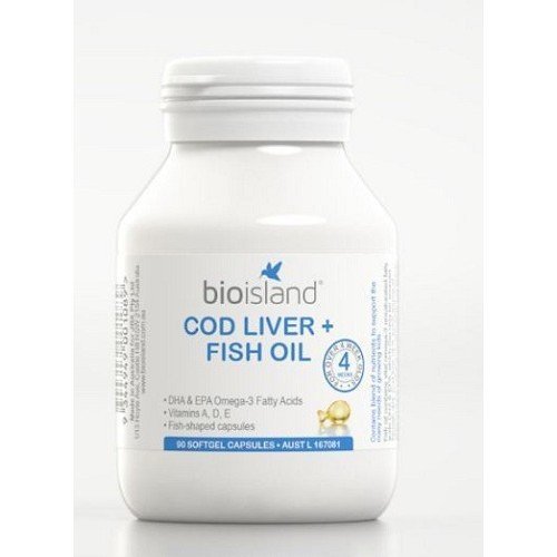 Buy Bio Island Cod Liver + Fish Oil 90 s by Bio Island Online at