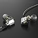 Granvela VJJB V1S High Definition Dual Dynamic Driver in-Ear Headphones with Mic for Laptop,Computer and 3.5mm Aux Music Player