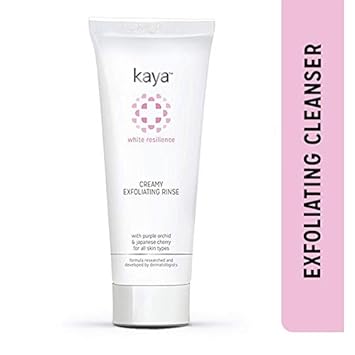 Kaya Clinic Creamy Exfoliating Rinse, Face Wash with Japanese Cherry & Purple Orchid extracts. 100 ml