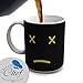 Magic Morning Coffee Mug, Yellow 12 Oz Heat Sensitive Color and Face Changing Ceramic Tea Cup, By Chuzy Chef