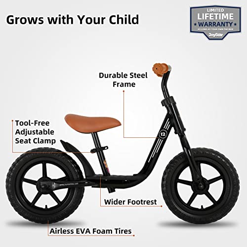 JOYSTAR 12 Inch Kids Balance Bike for 3 4 5 Year Old Boys Girls with
