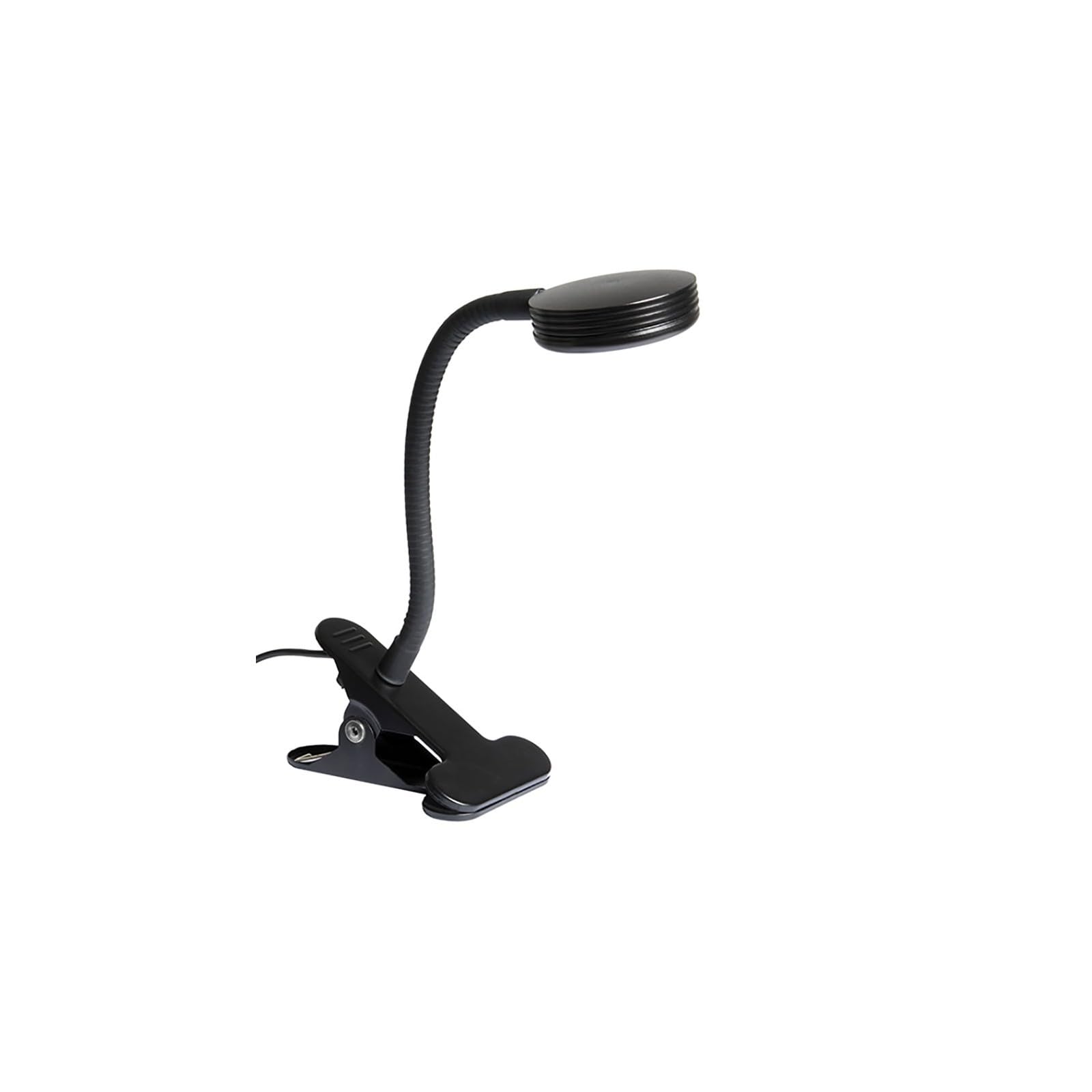 SECURIT LED Lamp with Clam, Plastic, Black