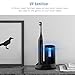 Sonic Electric Toothbrush UV Sanitizer for Adults/Kids, ABOX Travel Toothbrush Electric Rechargeable with Case, 5 Modes DIY 25 Intensities 48000 VPM Power Last 60 Days 2 Min Timer with 3 Brush Heads