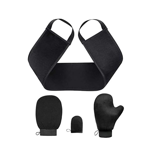 4-in-1-Tanning-Lotion-Applicator-Self-Tanning-Mitt-Applicator-to-Back-Exfoliating-Gloves-Tanning-Mitt-Set-for-Lotion-Cream-Medicine 4 in 1 Tanning Lotion Applicator, Self Tanning Mitt Applicator to Back, Exfoliating Gloves Tanning Mitt Set for Lotion…