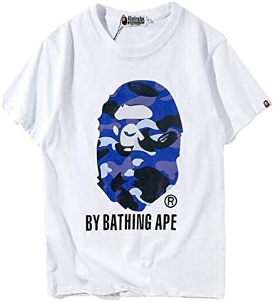 Wupi Fashion Bape Printed Cotton Short Sleeve T-Shirt for Men/Women