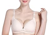 Womens Comfy Cotton Nursing & Maternity Sleep Bra Wireless Front Closure Bralette For Breastfeeding