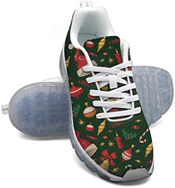FAAERD Christmas Gift Elements Men's Breathable Mesh Running Shoes Air Cushion Casual Walking Sports Outdoor Sneakers