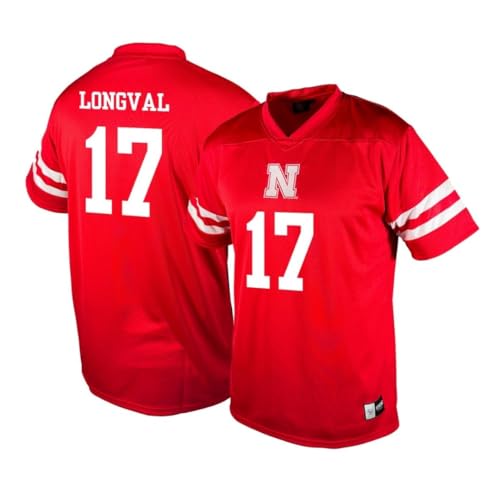 Genuine Collective Luke Longval - 17 Nebraska Cornhuskers Nil Football Jersey,…