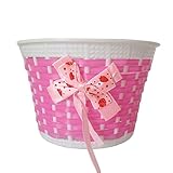 XH Girls Bike Bowknot Front Basket Bicycle Cycle Shopping Stabilizers Children Kids