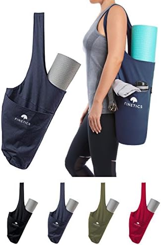 Premium yoga Case With Carry Strap Yoga Mat Bags - Cross Body Bag Large main compartment for use with all standard Yoga and Exercise Mat, Yoga Mat or Yoga Belt/Yoga Strap - Storage Zip Pocket For Purse - 100% Cotton