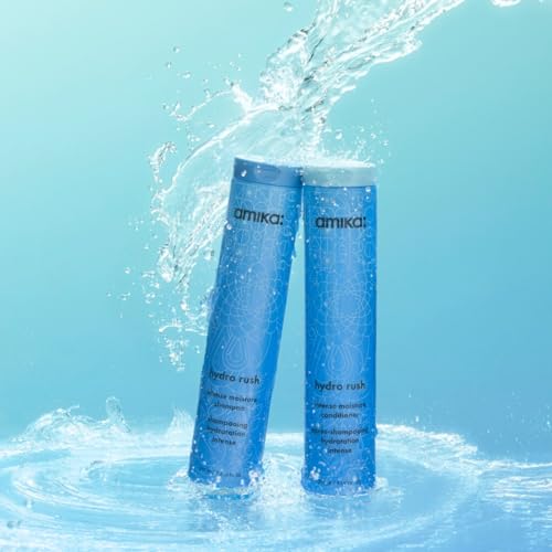 AMIKA HYDRO RUSH INTENSE MOISTURE CONDITIONER WITH HYALURONIC ACID, 275ML | FOR DRY, TEXTURED, OR COARSE HAIR TYPES 2A-4C, LONG-LASTING HYDRATION, COLOR-SAFE, KERATIN + CHEMICALLY TREATED SAFE