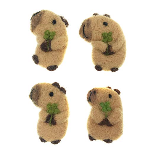 Wool Queen Needle Felting Kit, Pure Queensland 70S Fine Wool, Felting Foam Mat, 2 Needles, Instruction & Videos-Kid Crafts (Guinea Pig) - Thumbnail 6