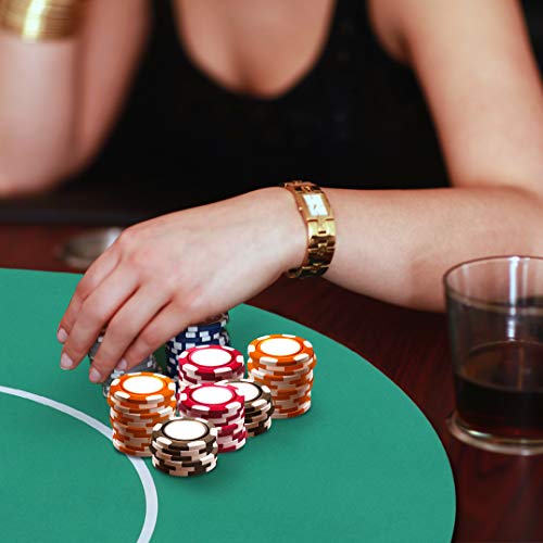 Soozier 71"x36" Rubber 8 Player Oval Non-Slip Poker Table Top Mat with Carry Bag - Thumbnail 3