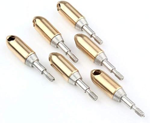 MEJOSER Arrowhead Whistle Hunting Arrow Tips 100 Grain Steel Archery Broadhead Yellow 6PCS/Pack (Small) (b)