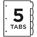 Avery 5 Tab Reversible Fashion Binder Dividers, Ombre Geometric Design, Big Tabs, 1 Set (24963)