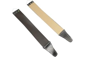 TorSor 2 Pack Straight Razor Strop Leather Sharpening Strap Sharp Edge Blade Sharpener Strops for Barber Straight Edge Razors Shaving Knife Folding Knife Pocket Knives Starter Beginners