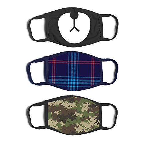 3-pack Kids Fashionable Protection Masks, Kid's Reusable Fabric Face Masks age…