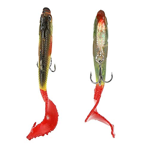 Zer One 4pcs / Set 9cm Leurre De Pêche, Lifelike Big Bass Shad Bait Doux Leurres En Plastique Appâts De Pêche Lumineux Avec Crochets Attirail De Pêche