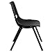 Flash Furniture 5 Pack HERCULES Series 661 lb. Capacity Black Ergonomic Shell Stack Chair with Black Frame and 16'' Seat Height