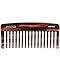 Wide Tooth Comb by Swissco | Detangling Comb for Curly Hair | Perm Hair Combs for Women and Men | Wide Tooth Comb for Wet Hair | 4” Purse Comb,Brown