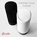 Cevillo Mini Trash Can with Lid for Car Cup Holder | Washable Silicone Automotive Kitchen and Office Mini Dust Holder Litter Rubbish Bin (Black)