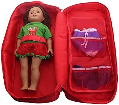 Doll Accessories,Doll Travel Case Suitcase Storage Bag for 18 inch Our Generation American Girl Doll