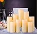 Flameless LED Candles with Wax Stain Guard Set of 9 Ivory Real Wax Battery Operated Unscented Pillar with Remote Control for On or Off Flickering or Steady Dimmer and Timer H 4